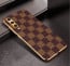 Vaku ® Samsung Galaxy A50s Cheron Series Leather Stitched Gold Electroplated Soft TPU Back Cover