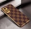 Vaku ® Redmi Note 11S Cheron Series Leather Stitched Gold Electroplated Soft TPU Back Cover