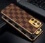 Vaku ® Samsung Galaxy Note 20 Ultra Cheron Series Leather Stitched Gold Electroplated Soft TPU Back Cover