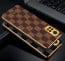 Vaku ® Redmi Note 11 Cheron Series Leather Stitched Gold Electroplated Soft TPU Back Cover