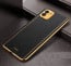 Vaku ® Samsung Galaxy A03 Luxemberg Series Leather Stitched Gold Electroplated Soft TPU Back Cover