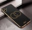 Vaku ® Samsung Galaxy A04e Skylar Leather Pattern Gold Electroplated Soft TPU Back Cover
