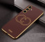 Vaku ® Samsung Galaxy A54 5G Skylar Leather Pattern Gold Electroplated Soft TPU Back Cover