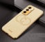 Vaku ® Samsung Galaxy M34 5G Skylar Leather Pattern Gold Electroplated Soft TPU Back Cover