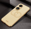 Vaku ® Oppo F23 5G Skylar Leather Pattern Gold Electroplated Soft TPU Back Cover