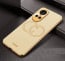 Vaku ® Oppo Reno10 5G Skylar Leather Pattern Gold Electroplated Soft TPU Back Cover