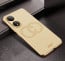 Vaku ® Vivo Y100A 5G Skylar Leather Pattern Gold Electroplated Soft TPU Back Cover