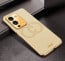 Vaku ® Vivo V25 Pro Skylar Leather Pattern Gold Electroplated Soft TPU Back Cover