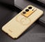 Vaku ® Vivo V29 5G Skylar Leather Pattern Gold Electroplated Soft TPU Back Cover