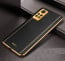 Vaku ® Redmi Note 11 Pro Luxemberg Series Leather Stitched Gold Electroplated Soft TPU Back Cover