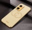 Vaku ® Oppo A77 4G Skylar Leather Pattern Gold Electroplated Soft TPU Back Cover