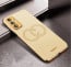 Vaku ® Vivo Y30 Skylar Leather Pattern Gold Electroplated Soft TPU Back Cover