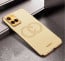 Vaku ® Vivo Y21G Skylar Leather Pattern Gold Electroplated Soft TPU Back Cover