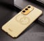 Vaku ® Samsung Galaxy S23 Plus Skylar Leather Pattern Gold Electroplated Soft TPU Back Cover