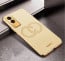 Vaku ® Vivo V21e 5G Skylar Leather Finish Gold Electroplated Soft TPU Back Cover