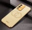 Vaku ® Vivo V23 5G Skylar Leather Pattern Gold Electroplated Soft TPU Back Cover