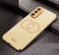 Vaku ® Samsung Galaxy A14 5G Skylar Leather Pattern Gold Electroplated Soft TPU Back Cover