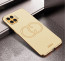Vaku ® Oppo F17 Skylar Leather Pattern Gold Electroplated Soft TPU Back Cover