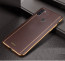 Vaku ® Samsung Galaxy A11 Vertical  Leather Stitched Gold Electroplated Soft TPU Back Cover