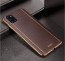 Vaku ® Samsung Galaxy A31 Vertical Leather Stitched Gold Electroplated Soft TPU Back Cover