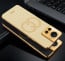 Vaku ® OnePlus 10R Skylar Series Leather Stitched Gold Electroplated Soft TPU Back Cover