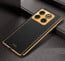 Vaku ® OnePlus 10T Luxemberg Series Leather Stitched Gold Electroplated Soft TPU Back Cover