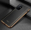 Vaku ® OnePlus 8T Vertical  Leather Stitched Gold Electroplated Soft TPU Back Cover