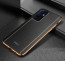 Vaku ® OnePlus 9 Vertical Leather Stitched Gold Electroplated Soft TPU Back Cover