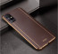 Vaku ® Samsung Galaxy M31S Vertical Leather Stitched Gold Electroplated Soft TPU Back Cover
