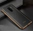 Vaku ® Samsung Galaxy S9 Plus Vertical Leather Stitched Gold Electroplated Soft TPU Back Cover