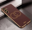 Vaku ® Samsung Galaxy S24 Skylar Leather Pattern Gold Electroplated Soft TPU Back Cover
