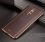 Vaku ® OnePlus 7 Pro Vertical Leather Stitched Gold Electroplated Soft TPU Back Cover