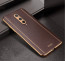 Vaku ® OnePlus 7 Pro Vertical Leather Stitched Gold Electroplated Soft TPU Back Cover
