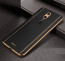Vaku ® Oppo F11 Vertical Leather Stitched Gold Electroplated Soft TPU Back Cover