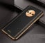 Vaku ® OnePlus 7T Vertical Leather Stitched Gold Electroplated Soft TPU Back Cover