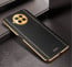 Vaku ® Xiaomi Mi 10i 5G Luxemberg Series Leather Stitched Gold Electroplated Soft TPU Back Cover