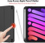 Vaku ® STALLION Silicon Smart Tri-Fold Pencil Holder Case for Apple iPad Mini 6th Gen (8.3-inch) 2021 with Auto Sleep/Wake