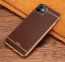 eller sante ® Apple iPhone 11 Leather Stitched Gold Electroplated Soft TPU Back Cover