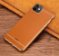 Vaku ® For Apple iPhone 11 Leather Stitched Gold Electroplated Soft TPU Back Cover
