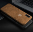 VAKU ® For Apple iPhone X / XS Alcantara Super Suede Logo Leather Cover