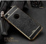 VAKU ® Apple iPhone 7 Leather Stitched Gold Electroplated Soft TPU Back Cover