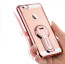 MeePhone ® For Apple iPhone 5 / 5S / SE Metal Electroplated Bumper with FullView Transparent Finish + inbuilt Kickstand Back Cover