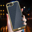 VAKU ® Apple iPhone 8 Plus Colored Carbon Fiber with Golden Electroplated layering hard PC Back Cover