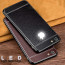 VAKU ® Apple iPhone 6 / 6S Leather Stitched LED Light Illuminated Logo 3D Designer Case Back Cover