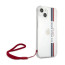 US Polo Assn ®  Shiny with Red Nylon Cord New Design case for Apple iPhone 13 (6.1") - Transparent