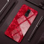 VAKU ® Samsung Galaxy J8 Glossy Marble with 9H Hardness Tempered Glass Overlay Back Cover