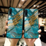 VAKU ® Samsung Galaxy A7 (2018) Quin Marble Series Ultra-Shine Luxurious Tempered Finish Silicone Frame Thin Back Cover