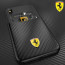 Ferrari ® Apple iPhone XS SP America series Carbon fibre finish - inbuilt Credit card holder back cover