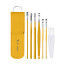 Dr Vaku ® Reusable EarWax Removal Cleaning Tool Kit (Set of 7) Stainless Steel With Storage Case Ear Pick Scoop Curette Cleaner And Spring Buds Safe Easy & Hygienic