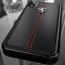 Ferrari ® Apple iPhone XR Vertical Contrasted Stripe Material Heritage leather Hard Case Back Cover